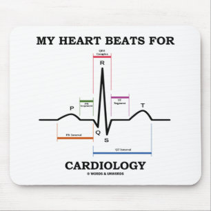 Alfombrilla De Ratón Mi Corazón Golpea Por Cardiología (Ritmo Sinusal)