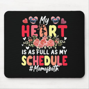 Alfombrilla De Ratón Mi corazón lleno como mi agenda mamá de ambos bail