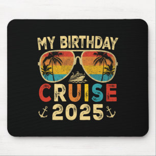 Alfombrilla De Ratón Mi crucero de cumpleaños 2025 Fiesta Vaca