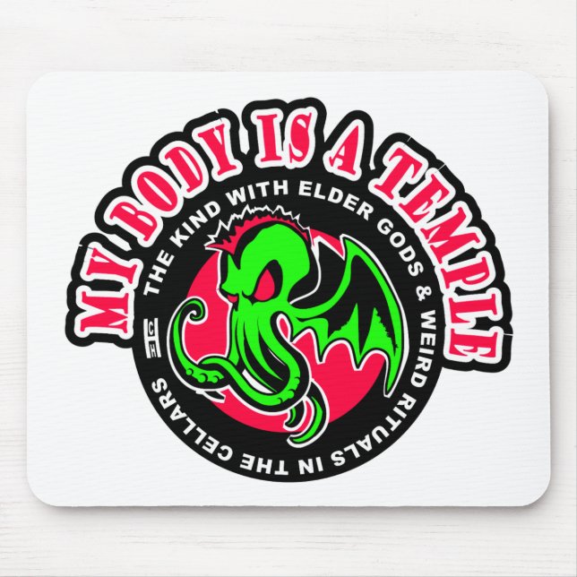 ALFOMBRILLA DE RATÓN MI CUERPO ES UN TEMPLO (Frente)