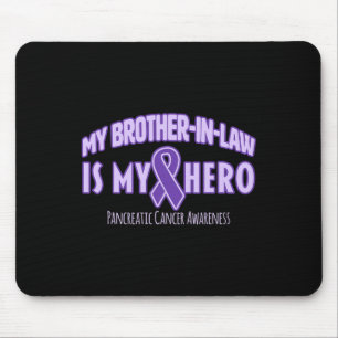 Alfombrilla De Ratón Mi cuñado es mi héroe de cáncer pancreático Awa