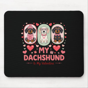 Alfombrilla De Ratón Mi Dachshund es mi San Valentín Cita de Amante de