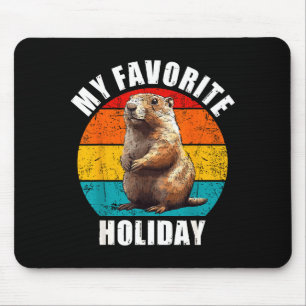 Alfombrilla De Ratón Mi Día Festivo Favorito Divertido Día de la Marmot