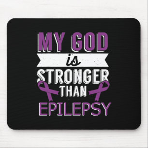 Alfombrilla De Ratón Mi Dios Es Más Fuerte Que El Mes De La Epilepsia D
