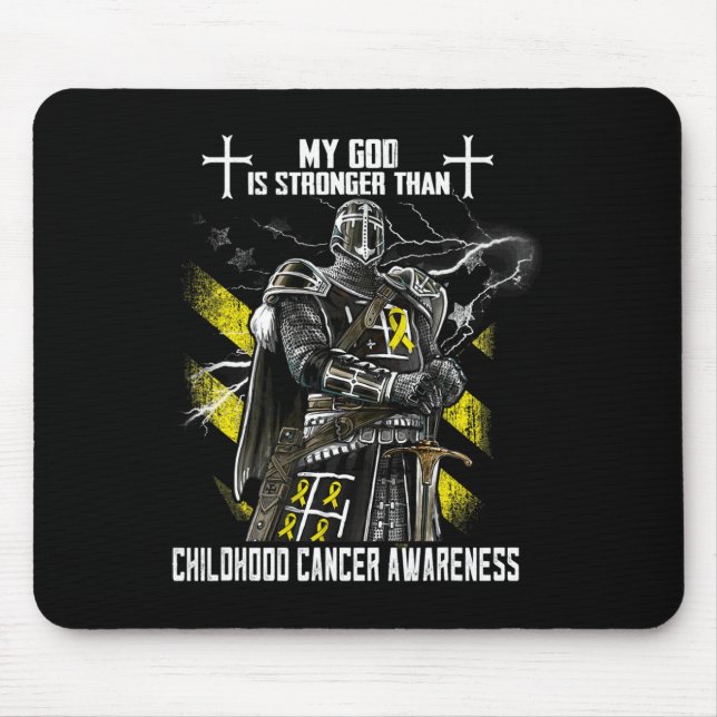 Alfombrilla De Ratón Mi Dios Es Más Fuerte Que La Conciencia Sobre El C (Frente)