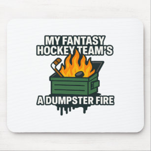 Alfombrilla De Ratón Mi equipo de hockey fantástico es un incendio en u