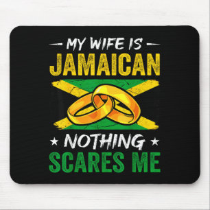 Alfombrilla De Ratón Mi esposa jamaicana nada me asusta divertido jamai