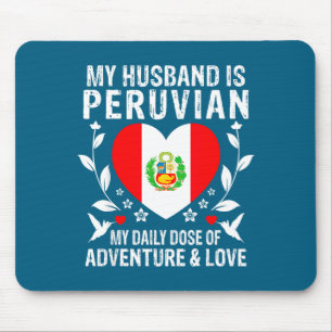 Alfombrilla De Ratón Mi esposo esposo peruano bandera de Perú Diseño
