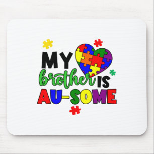 Alfombrilla De Ratón Mi Hermano Es Un Autismo Awareness Mamá Papá Niño