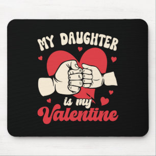 Alfombrilla De Ratón Mi hija es mi San Valentín Fist Bump Día del Padre