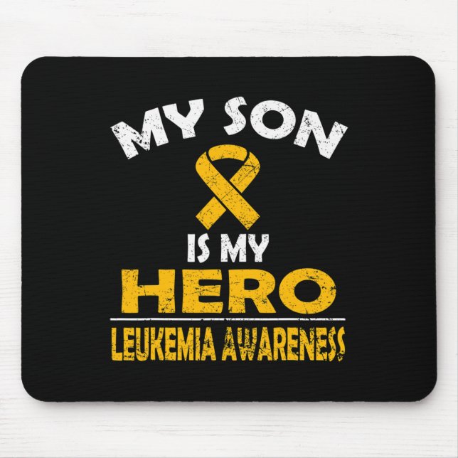 ALFOMBRILLA DE RATÓN MI HIJO ES MI CONCIENCIA DE LEUKEMIA HÉROE EN CAMI (Frente)