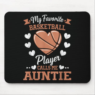 Alfombrilla De Ratón Mi jugador favorito de baloncesto me llama tía