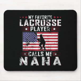Alfombrilla De Ratón Mi jugador favorito de lacrosse me llama Nana M