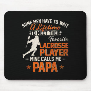Alfombrilla De Ratón Mi jugador favorito de Lacrosse me llama Papa Funn
