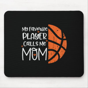 Alfombrilla De Ratón Mi jugador favorito me llama a mamá Bysketbyll Reg