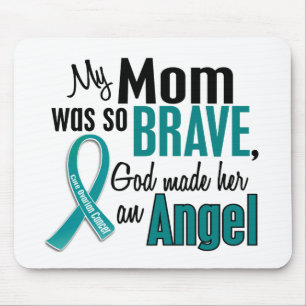 Alfombrilla De Ratón Mi mamá es un cáncer ovárico del ángel 1