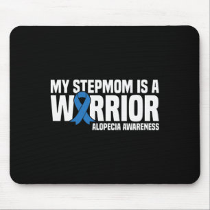 Alfombrilla De Ratón Mi mamá es una guerrera azul Alopecia consciente d