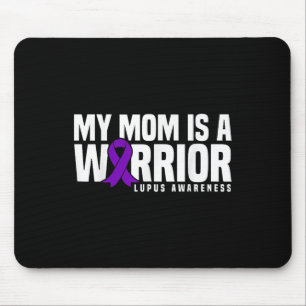 Alfombrilla De Ratón Mi mamá es una guerrera, lazo morado de conciencia