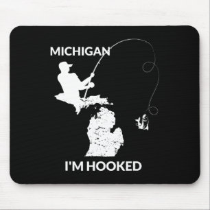 Alfombrilla De Ratón Mi Michigan Jersey De Pesca Regalo Para Pescadores