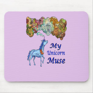 Alfombrilla De Ratón Mi musa de unicornio