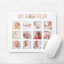 Mi niña en su primer año 12 collage de fotos