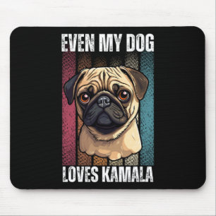 Alfombrilla De Ratón Mi perro ama a los amantes de Kamala Pug