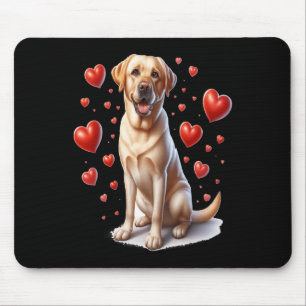 Alfombrilla De Ratón Mi perro labrador amarillo es mi San Valentín Cora