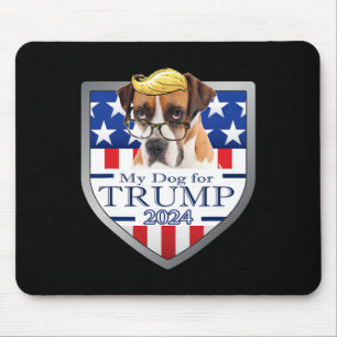 Alfombrilla De Ratón Mi Perro Para Trump Boxer Gafas Hombres Mujeres