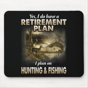 Alfombrilla De Ratón Mi plan de retiro caza cazadores de pescadores abu