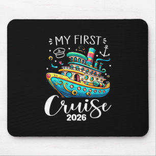 Alfombrilla De Ratón Mi primer crucero 2026 Divertidas vacaciones famil
