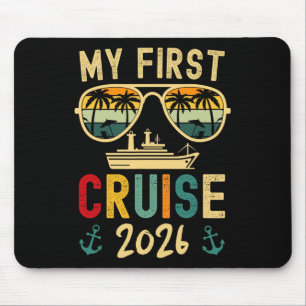 Alfombrilla De Ratón Mi Primer Crucero 2026 Vacaciones de Crucero Famil