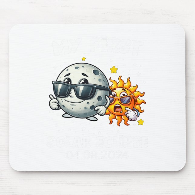 Alfombrilla De Ratón Mi primer eclipse solar total el 8 de abril de 202 (Frente)