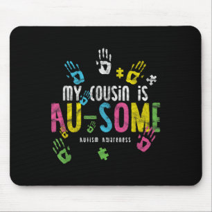 Alfombrilla De Ratón Mi primo es autista - algo - Conciencia del autism