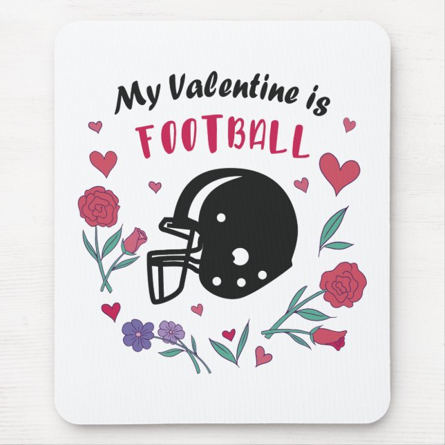 Alfombrilla De Ratón Mi tarjeta de San Valentín invita al fútbol (Frente)