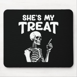 Alfombrilla De Ratón Mi tratamiento Skeleton coincidiendo con Halloween