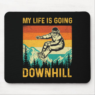 Alfombrilla De Ratón Mi vida va cuesta abajo - Snowboardi