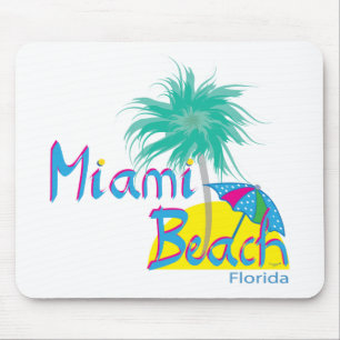 Alfombrilla De Ratón Miami Beach Palm and Sun