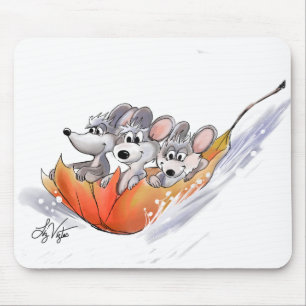 Alfombrilla De Ratón Mic, Mac y Moe's Winter Holiday Mousepad