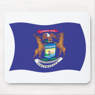 Alfombrilla De Ratón Michigan Flag Mousepad