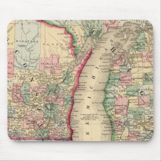 Alfombrilla De Ratón Michigan, Mapa de Wisconsin de Mitchell