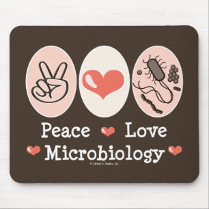 Alfombrilla De Ratón Microbiología Mousepad del amor de la paz