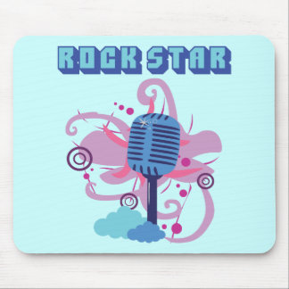 Alfombrilla De Ratón Micrófono estrella de rock