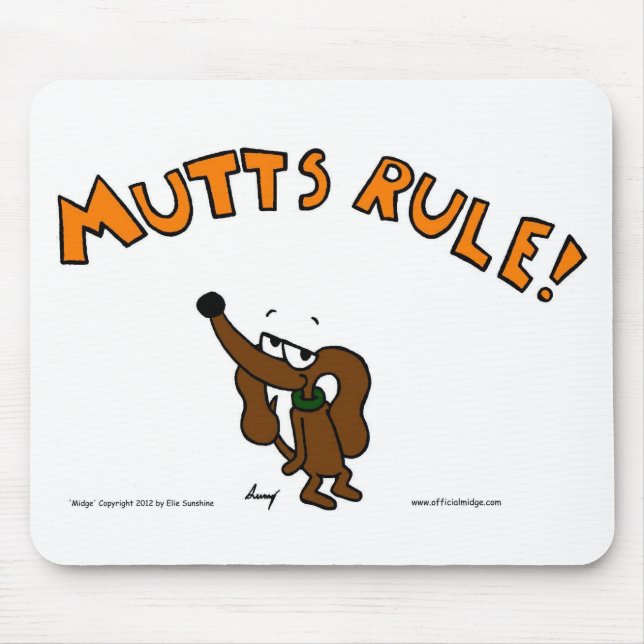 Alfombrilla De Ratón Midge MUTTS RULE Mousepad (Frente)