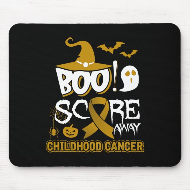 Alfombrilla De Ratón Miedo a la prevención del cáncer infantil Concienc (Frente)