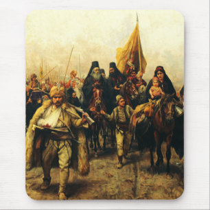 Alfombrilla De Ratón Migración de los serbios por Paja Jovanovic Arte F
