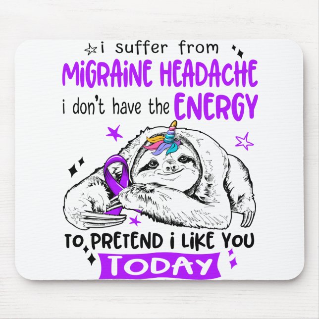 Alfombrilla De Ratón Migraine Cefache Awareness Month Ribbon Gifts (Frente)