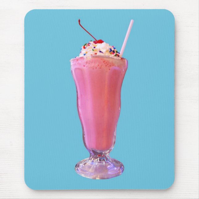 Alfombrilla De Ratón Milkshake de la fresa (Frente)