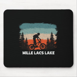 Alfombrilla De Ratón Mille Lacs Lake Bicicleta de Montaña Atardecer Ret