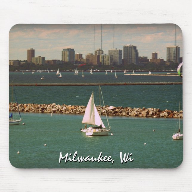 Alfombrilla De Ratón Milwaukee, horizonte de los WI (Frente)