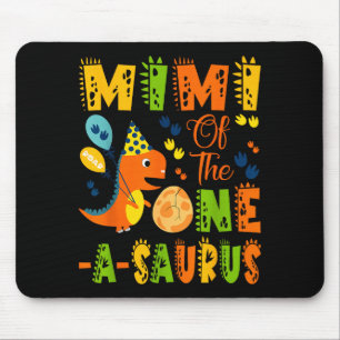 Alfombrilla De Ratón Mimi del dinosaurio cumpleaños uno-a-saurus primer